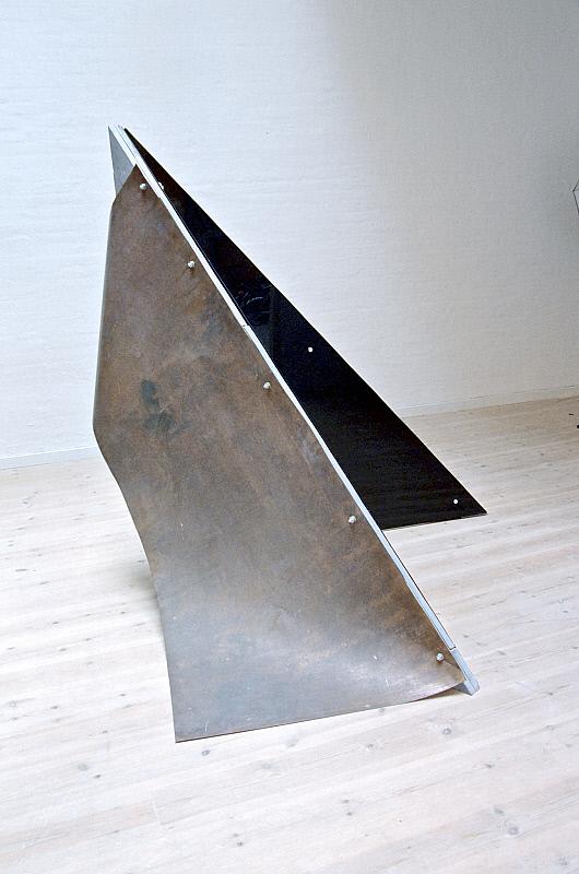 Soft copper, 1987, skulptur, kobber/træ/acryl