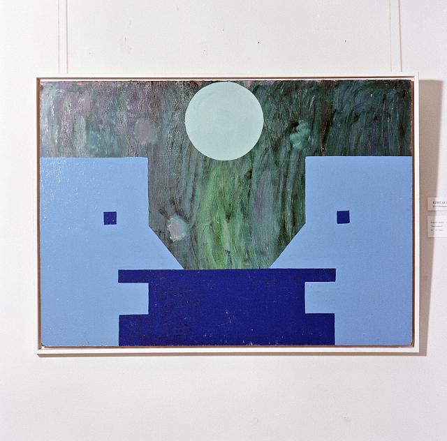Månemænd 1983, maleri på plade