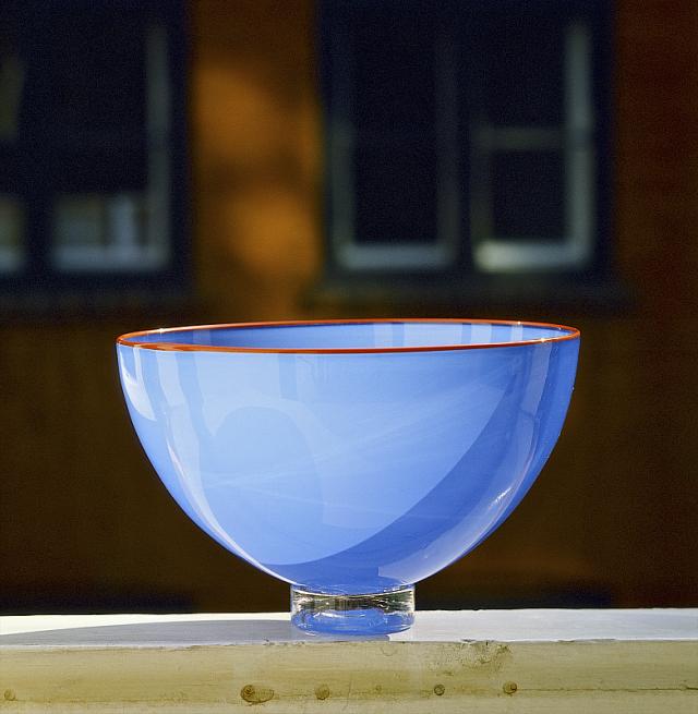 Lille farvet glasskål