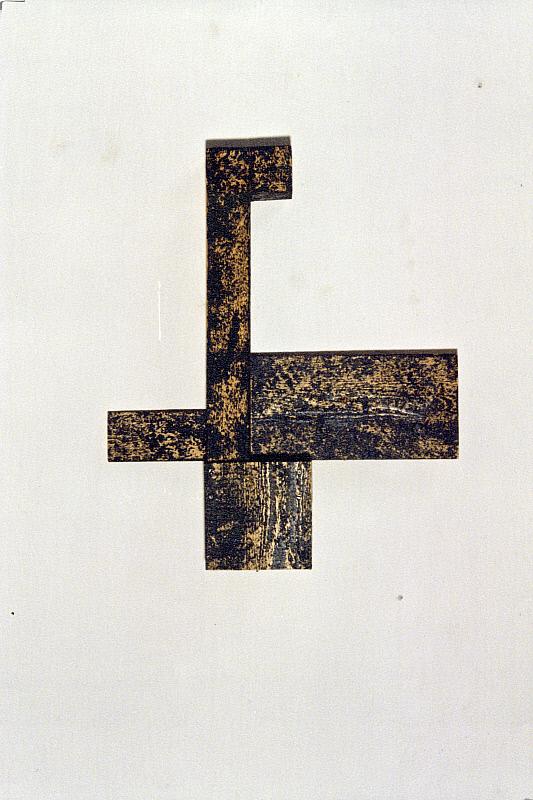 Uden titel 1983, skulptur træ