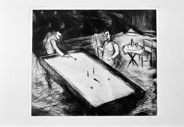 Billiard 1982, koldnål - kludetryk