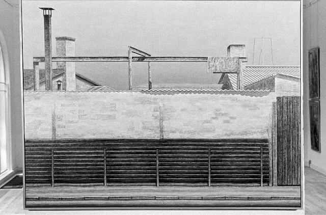 Bådehavnsgade 1985, olie på lærred