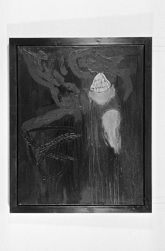 Der stille Garten, 1986, acryl/chrom/stål på lærred