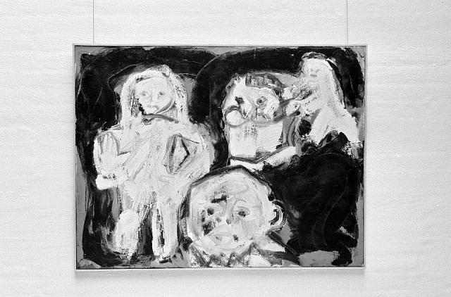 To personer, 1985, olie på lærred