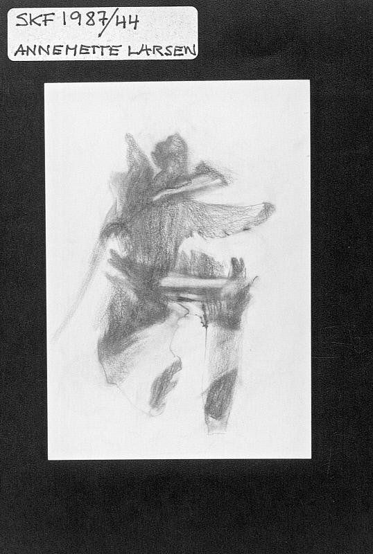 3. af 6 tegninger, uden titel, 1987, tegning/blyant