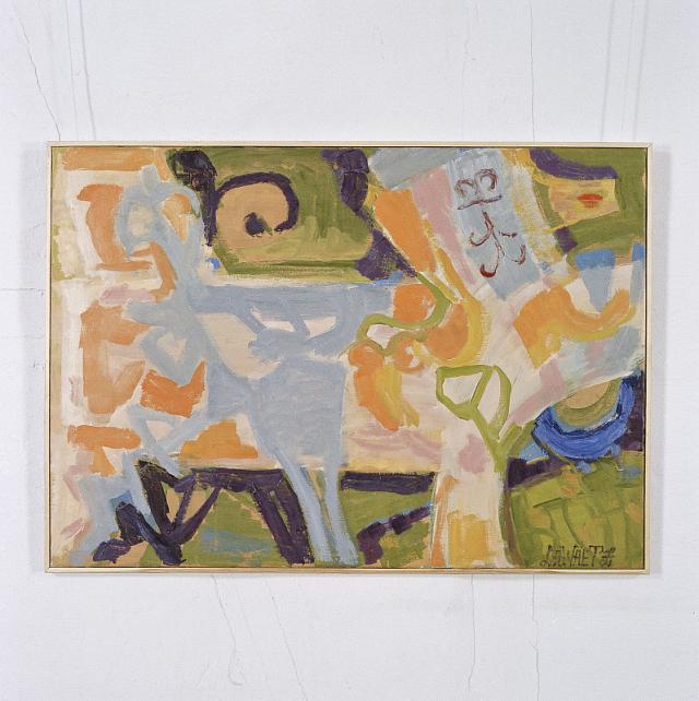 Solnedgang, Provence 1990, olie på lærred