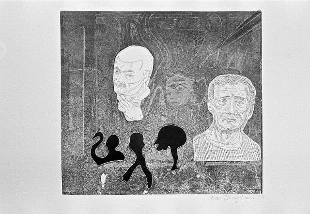 Hommage à Bülent Ecevit 1984, ætsning blandteknik