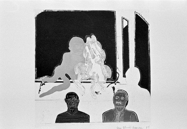 Hommage à Bülent Ecevit 1984, ætsning blandteknik