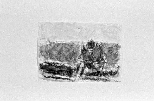 Agnete maler, Strande, 1984, akvarel