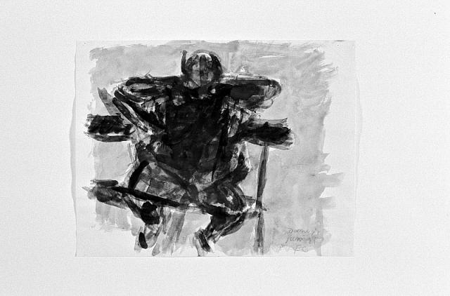 Dame, 1984, akvarel