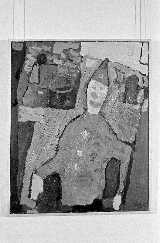 Rød klovn, 1986, olie på lærred
