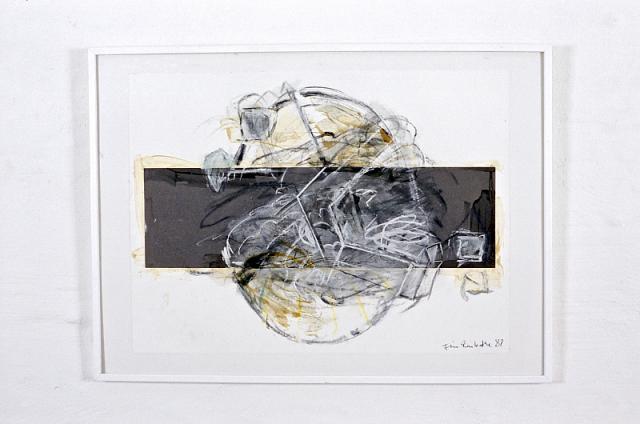 Uden titel, 1987, tegning, kul/farvekridt/spray 2