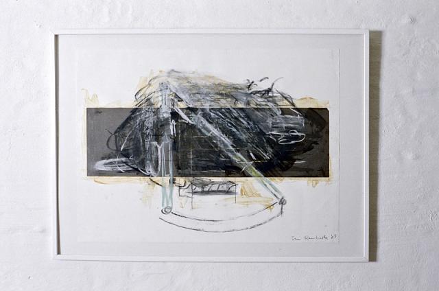 Uden titel, 1987, tegning, kul/farvekridt/spray 3