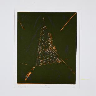 Rum-figur, 1987, 6 af ialt 18 linoleumssnit benævnt C