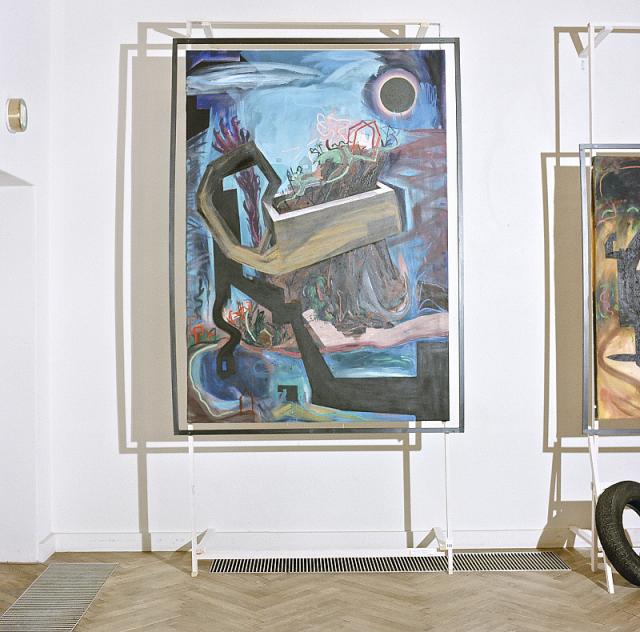 Uden titel 1990, acryl på lærred