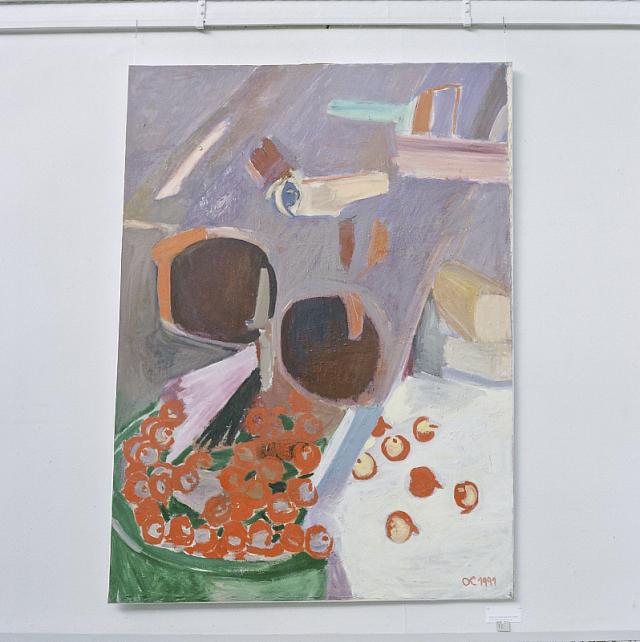 Sobre El Cielo Y La Manzana 1990, olie på lærred