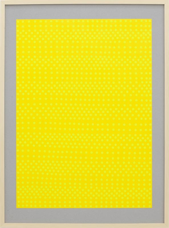 Untitled (spot on/light yellow dots on yellow paper)