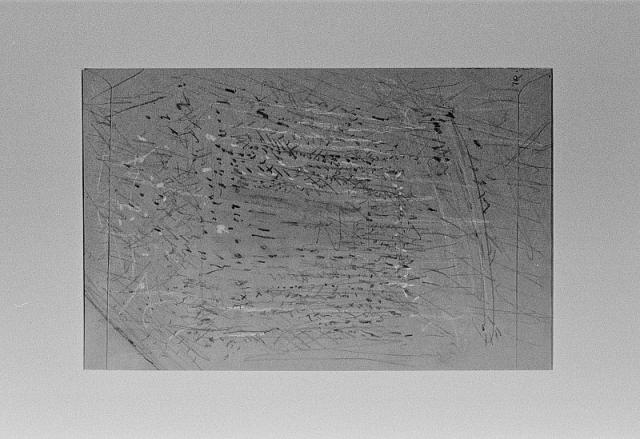 Efterm. 14. april 85 1985, tegning - farvekridt
