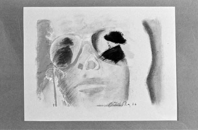 Brillebillede 1986, serigrafi / oliekridt